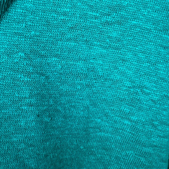 J.‎ Jill Love 100% Linen Dark Teal V Neck Short Sleeve Blouse Top Lightweight L - Picture 12 of 13